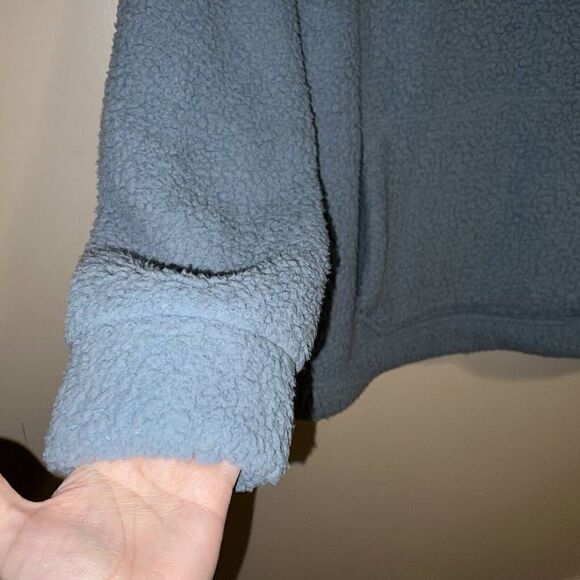 American Eagle Pullover half Zip Teddy Bear Fleece Sweater Size L - Picture 6 of 8